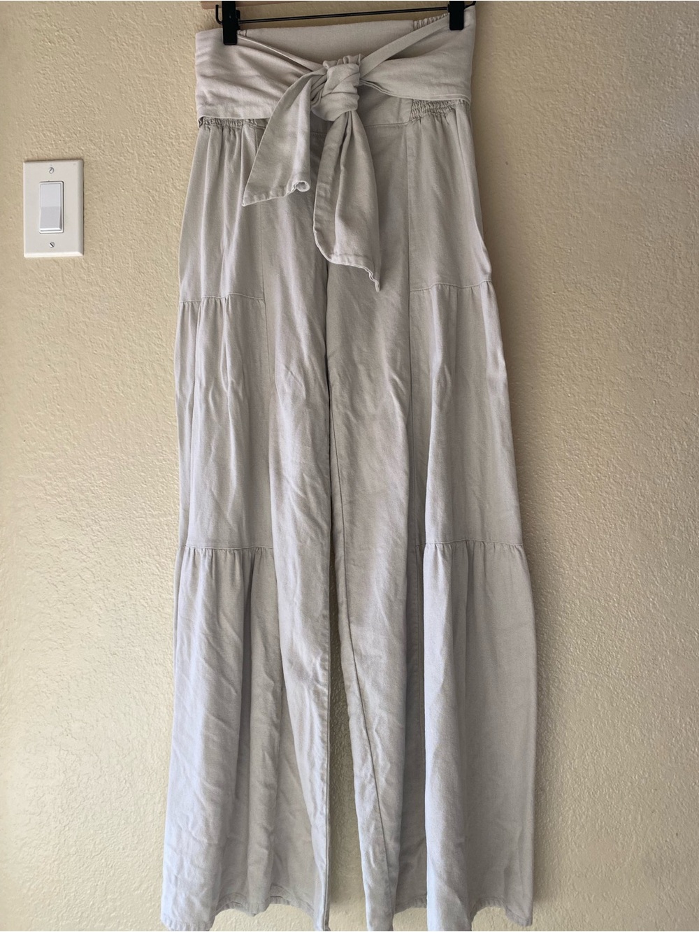 Happily Grey Flowy Wide Leg Pants